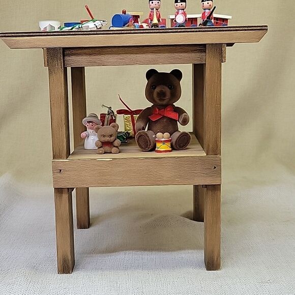 DANBURY MINT EUC-VTG SANTA W/Workbench & MRS CLAUS W/Tea Tray - Picture 7 of 14